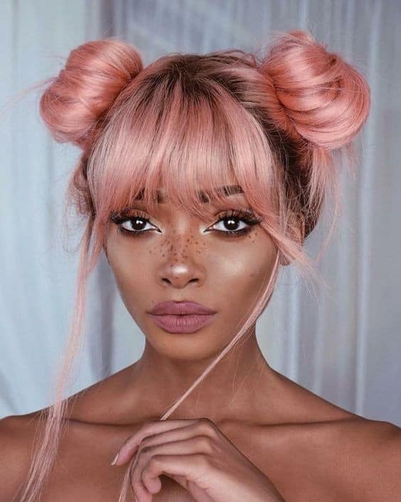 Pale Pink Space Buns