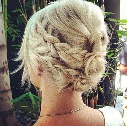 Prom Braided Updo for Short Hair