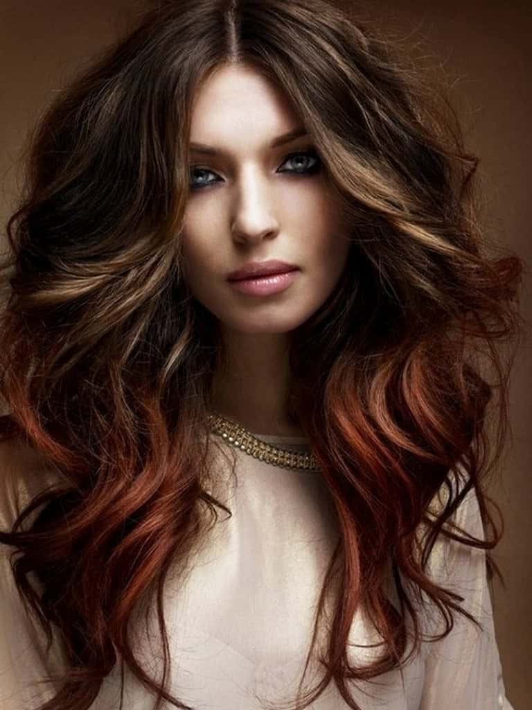 Brownish red ombre