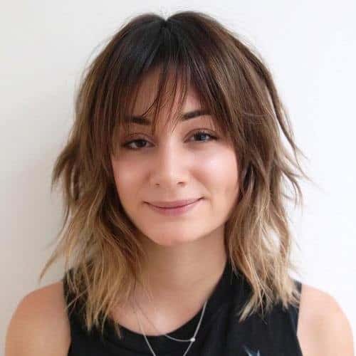 Brown Ombre Shaggy Bob