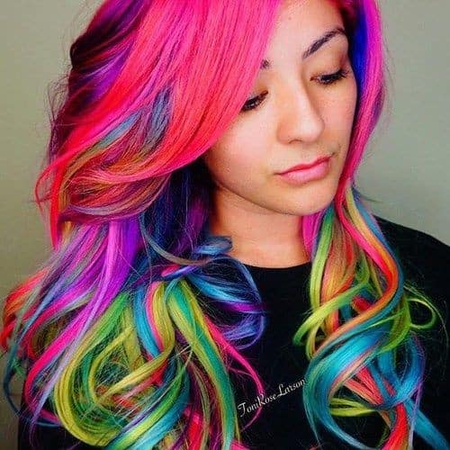 Rainbow Ombre Hair