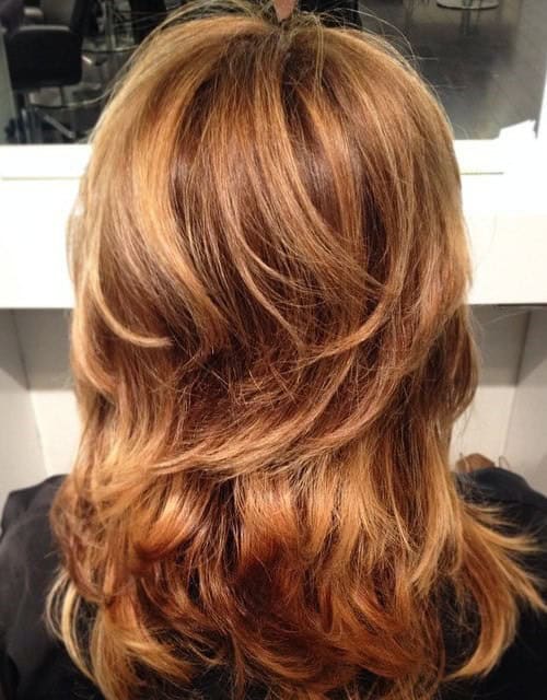 Gorgeous Feathered Light Brown Hair for Medium Hair