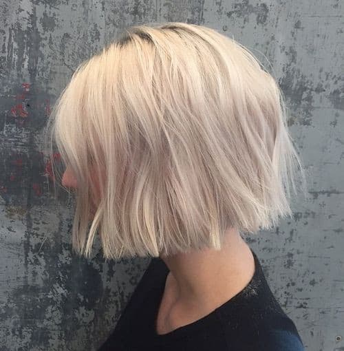 Ombre A-line short bob with longer front and side part