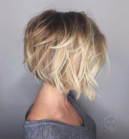 Straight graduated bob for thin hair