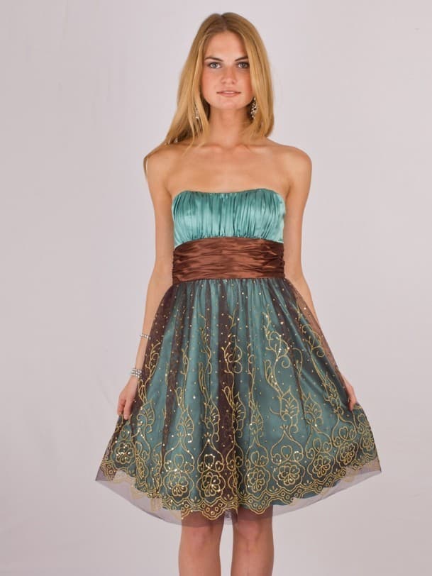 Strapless dress (with overlay)