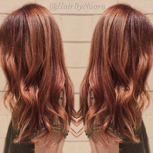 Auburn Hair with Red Highlights