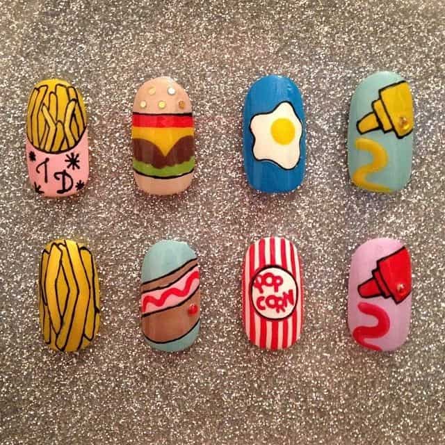 Interesting Food Nail Design