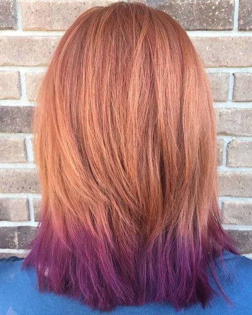 Copper to Lavender Ombre