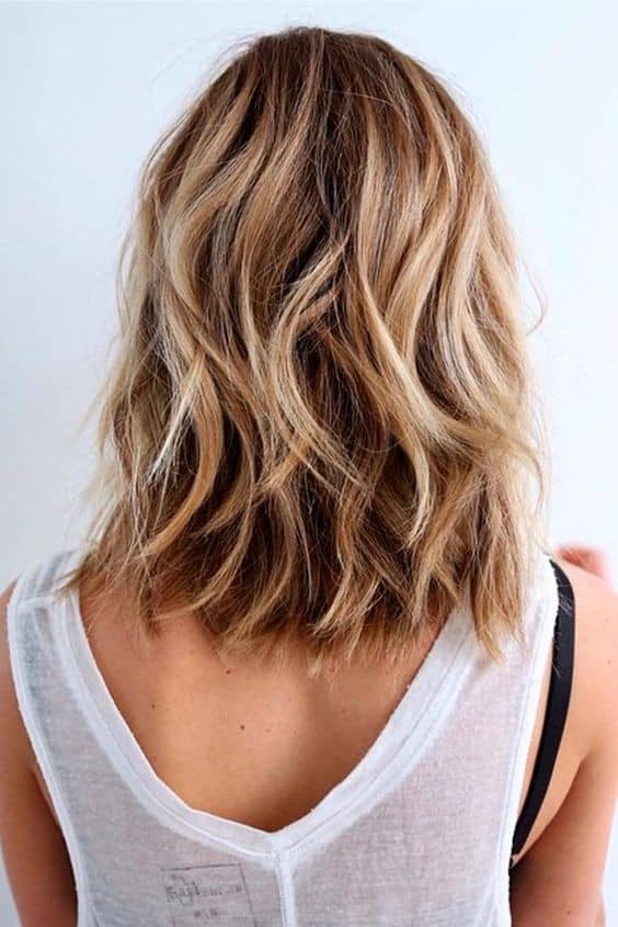 Blonde Balayage Wavy Bob Hairstyle