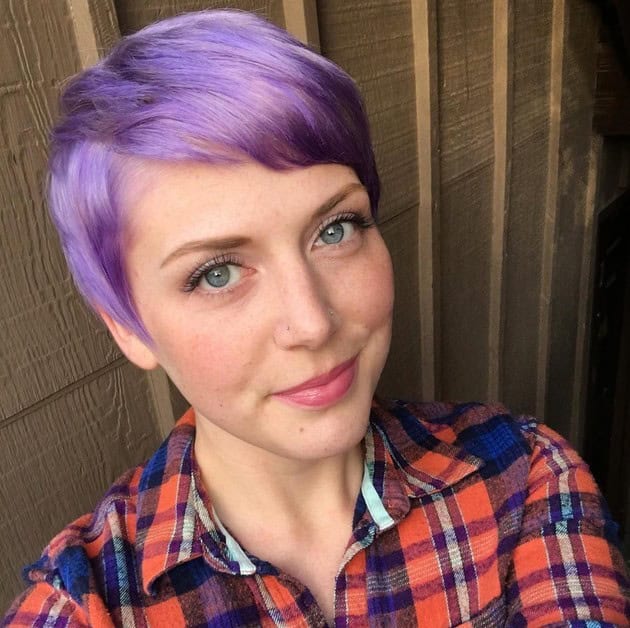 Purple pixie cut