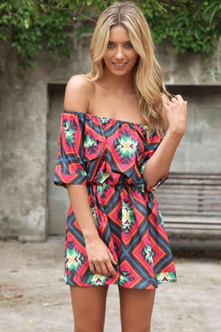 Aztec print dress