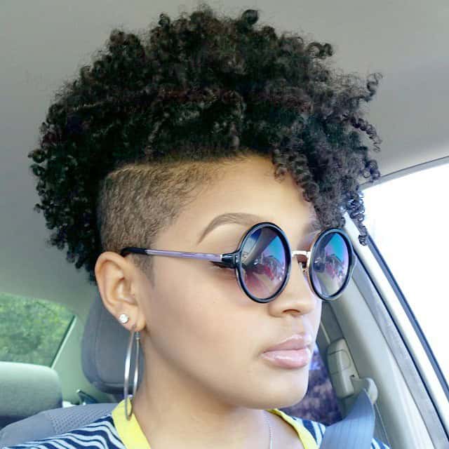 High and curly Mohawk