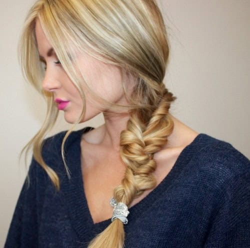 Elaborate Blonde Side Braid