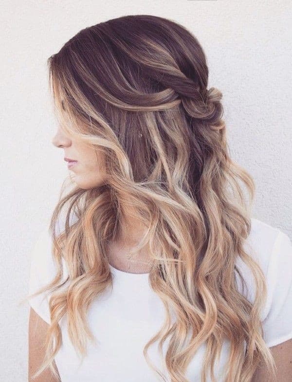 Red and blonde ombre