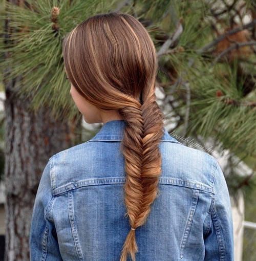 Chunky Ombre Fishtail Braid