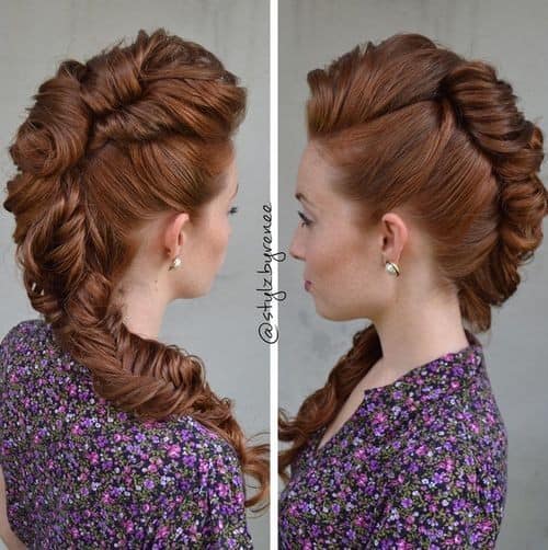 Auburn Fishtail Braided Faux Hawk