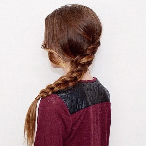 Red to Blonde Braided Style