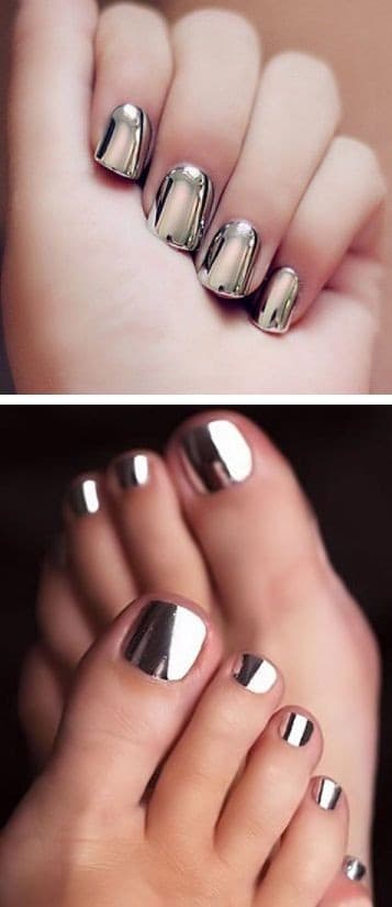 Chrome Silver Nails