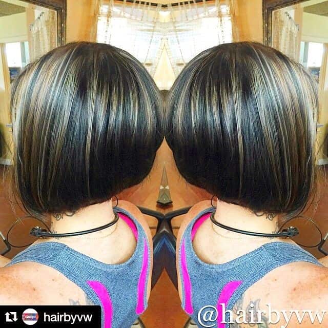 Stacked bob for thick hair