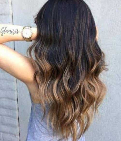 Red and blonde ombre