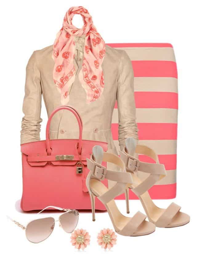 Pink and taupe all over