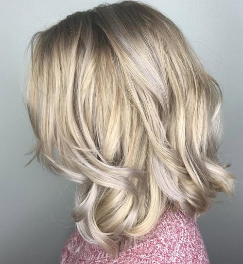 Silver Blonde Graduated Bob