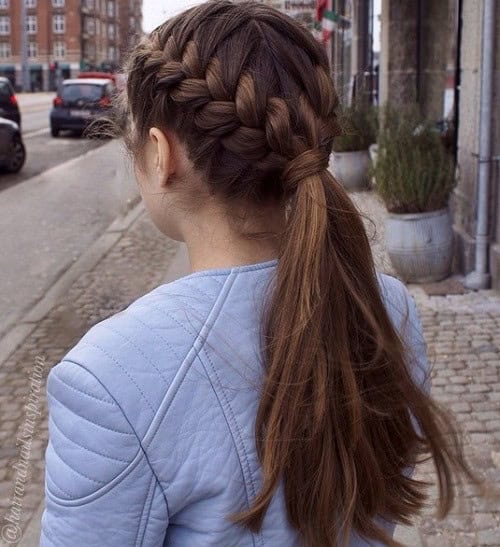 Daily Hair Ideas: Brown Ombre Braided Ponytail