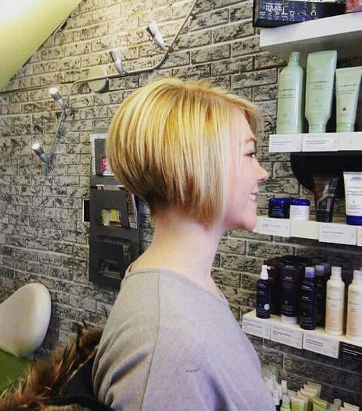 Chin-length inverted bob