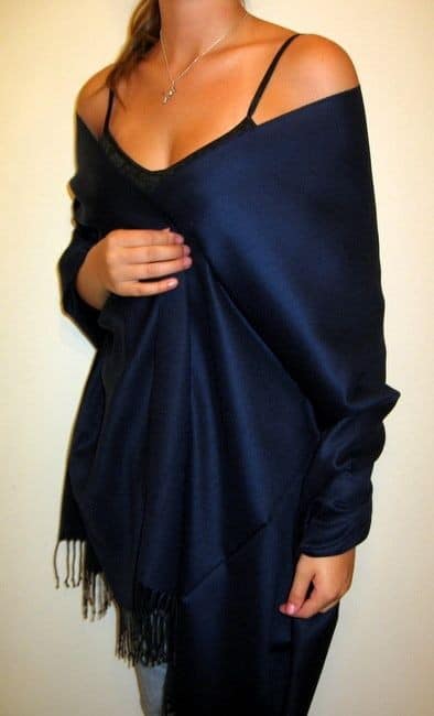 Dark blue wrap scarf