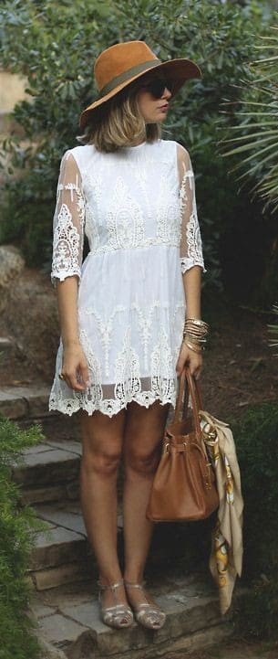 Cool Lace Dress Outfit Idea