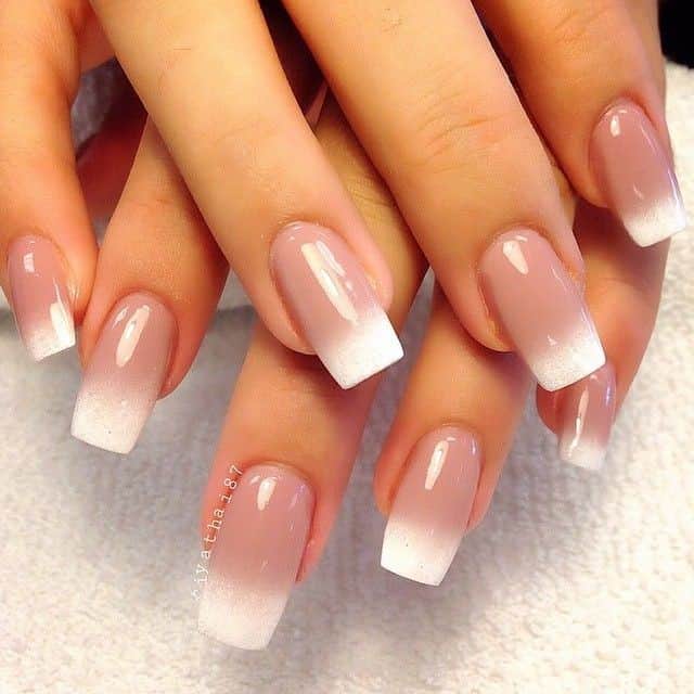 French Manicure with Flower Accent Finger